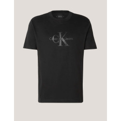 CAMISETA CALVIN KLEIN SHINY MONOLOGO TEE NEGRO