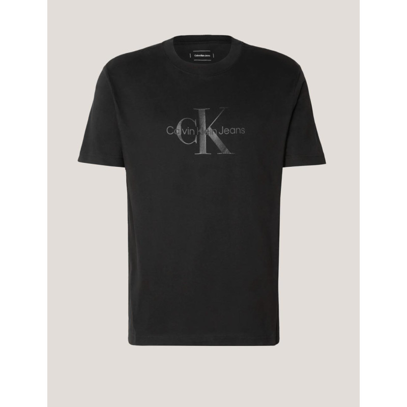 CAMISETA CALVIN KLEIN SHINY MONOLOGO TEE NEGRO