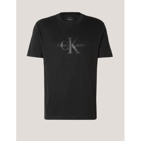 CAMISETA CALVIN KLEIN SHINY MONOLOGO TEE NEGRO