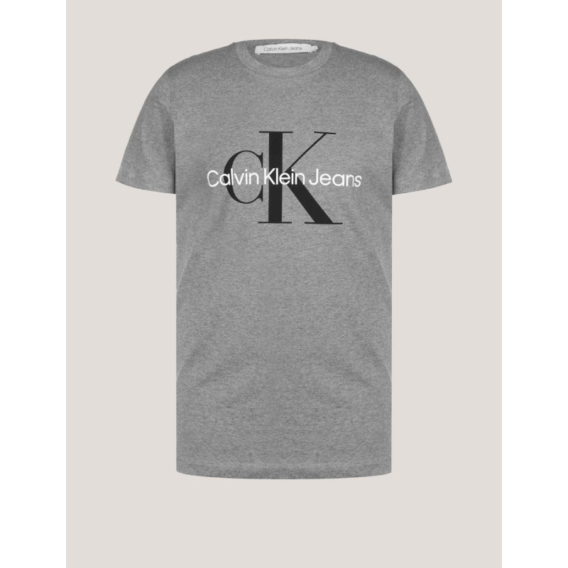 CAMISETA CALVIN KLEIN CORE MONOLOGO SLIM TEE GRIS
