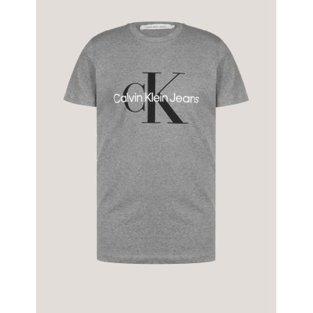 CAMISETA CALVIN KLEIN CORE MONOLOGO SLIM TEE GRIS