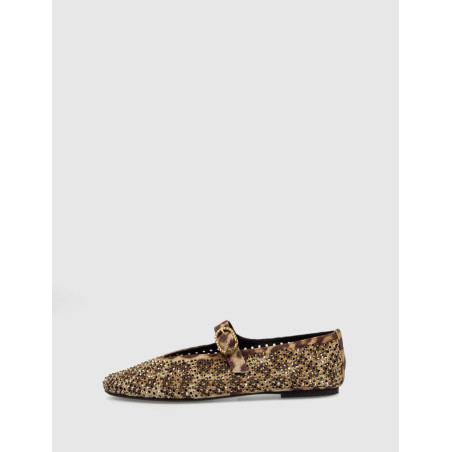 MERCEDITA KURT GEIGER  MAYFAIR BALLET FLAT MARRÓN