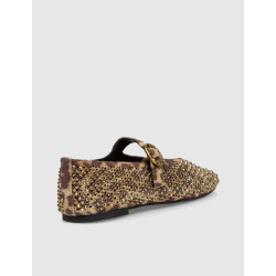 MERCEDITA KURT GEIGER  MAYFAIR BALLET FLAT MARRÓN