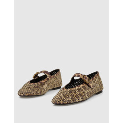 MERCEDITA KURT GEIGER  MAYFAIR BALLET FLAT MARRÓN