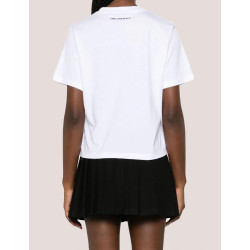 CAMISETA KARL LAGERFELD RHINESTONE LOGO FASHION TEE BLANCO
