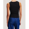 CAMISETA KARL LAGERFED LOGO RIB TANK TOP NEGRO