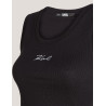 CAMISETA KARL LAGERFED LOGO RIB TANK TOP NEGRO