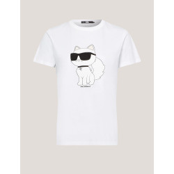 CAMISETA KARL LAGERFED IKONIK 2.0 CHOUPETTE  T-SHIRT BLANCO