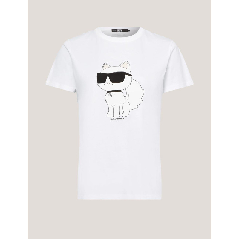 CAMISETA KARL LAGERFED IKONIK 2.0 CHOUPETTE  T-SHIRT BLANCO