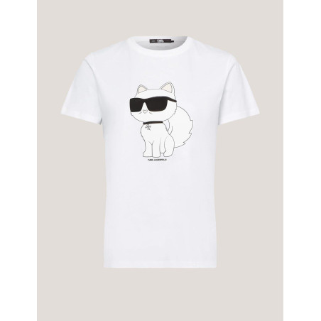 CAMISETA KARL LAGERFED IKONIK 2.0 CHOUPETTE  T-SHIRT BLANCO