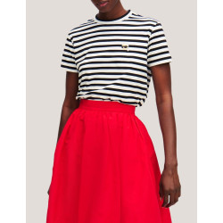 CAMISETA KARL LAGERFED IKON STRIPE BOXY TSHIRT NEGRO