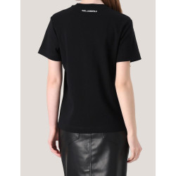 CAMISETA KARL LAGERFED IKON SKETCH CHOUPETTE TSHIRT NEGRO
