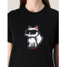 CAMISETA KARL LAGERFED IKON SKETCH CHOUPETTE TSHIRT NEGRO