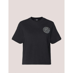 CAMISETA KARL LAGERFELD RHINESTONE LOGO FASHION TEE NEGRO