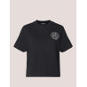 CAMISETA KARL LAGERFELD RHINESTONE LOGO FASHION TEE NEGRO