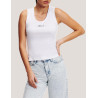 CAMISETA KARL LAGERFED LOGO RIB TANK TOP BLANCO