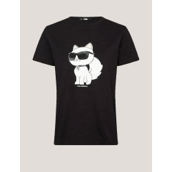 CAMISETA KARL LAGERFED IKONIK 2.0 CHOUPETTE  T-SHIRT NEGRO
