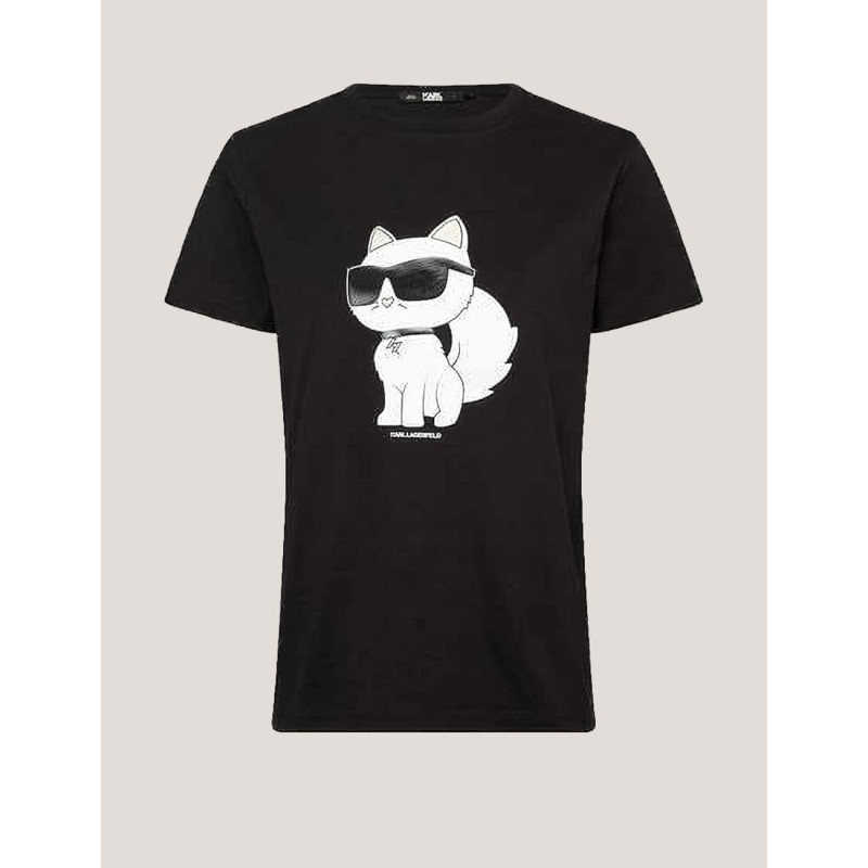 CAMISETA KARL LAGERFED IKONIK 2.0 CHOUPETTE  T-SHIRT NEGRO