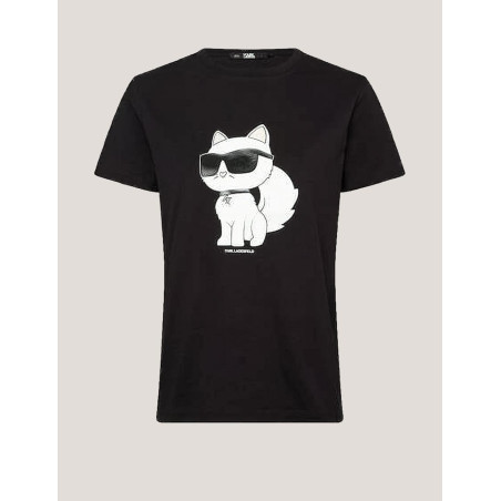 CAMISETA KARL LAGERFED IKONIK 2.0 CHOUPETTE  T-SHIRT NEGRO