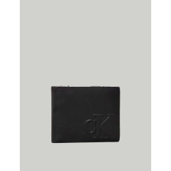 CARTERA CALVIN KLEIN LOGO EMBOSS BIFOLD W/COIN NEGRO