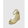 SANDALIA TOMMY HILFIGER COLORFUL HIGH WEDGESATIN SANDAL BEIG