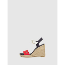 ALPARGATA TOMMY HILFIGER STRIPES WEDGE SANDAL BLANCO/ROJO
