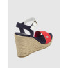 ALPARGATA TOMMY HILFIGER STRIPES WEDGE SANDAL BLANCO/ROJO