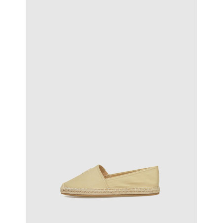 ALPARGATA TOMMY HILFIGER EMBROIDERED FLAT ESPADRILLE BEIG