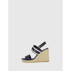 ALPARGATA TOMMY HILFIGER WEBBING HIGH WEDGE SANDAL MARINO