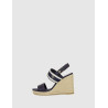 ALPARGATA TOMMY HILFIGER WEBBING HIGH WEDGE SANDAL MARINO