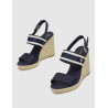 ALPARGATA TOMMY HILFIGER WEBBING HIGH WEDGE SANDAL MARINO