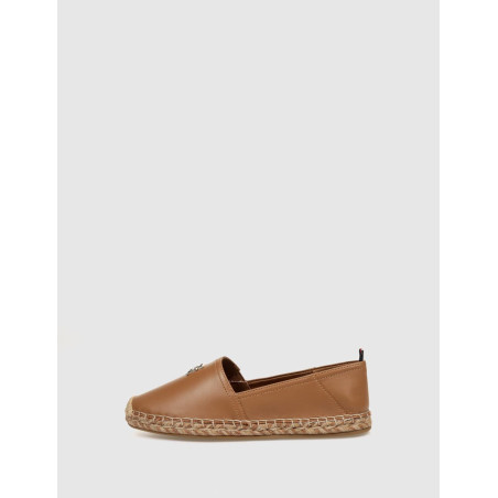 ALPARGATA TOMMY HILFIGER TH LEATHER FLAT ESPADRILLE CUERO