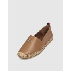 ALPARGATA TOMMY HILFIGER TH LEATHER FLAT ESPADRILLE CUERO