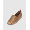 ALPARGATA TOMMY HILFIGER TH LEATHER FLAT ESPADRILLE CUERO
