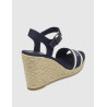 ALPARGATA TOMMY HILFIGER MONO WEBBING HIGH WEDGE SANDAL MARINO