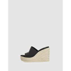 ALPARGATA CALVIN KLEIN SLIDE WEDGE ROPE SANDAL ML BTW NEGRO