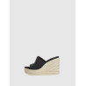 ALPARGATA CALVIN KLEIN SLIDE WEDGE ROPE SANDAL ML BTW NEGRO