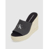 ALPARGATA CALVIN KLEIN SLIDE WEDGE ROPE SANDAL ML BTW NEGRO