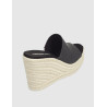 ALPARGATA CALVIN KLEIN SLIDE WEDGE ROPE SANDAL ML BTW NEGRO