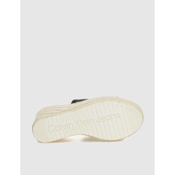 ALPARGATA CALVIN KLEIN SLIDE WEDGE ROPE SANDAL ML BTW NEGRO