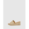 ZUECO TOMMY HILFIGER TH ROPE WEDGE SANDAL NATURAL
