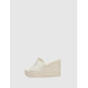 ZUECO CALVIN KLEIN SLIDE WEDGE ROPE SANDAL ML BTW BLANCO