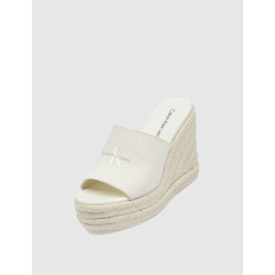 ZUECO CALVIN KLEIN SLIDE WEDGE ROPE SANDAL ML BTW BLANCO