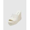 ZUECO CALVIN KLEIN SLIDE WEDGE ROPE SANDAL ML BTW BLANCO