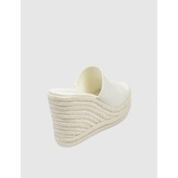 ZUECO CALVIN KLEIN SLIDE WEDGE ROPE SANDAL ML BTW BLANCO