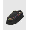 ZUECO MOU CLOG ESKIMO PLATFORM RHINEST NEGRO