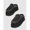 ZUECO MOU CLOG ESKIMO PLATFORM RHINEST NEGRO