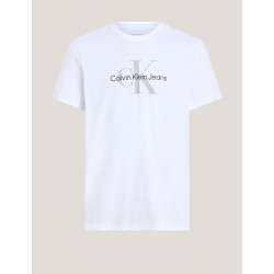 CAMISETA CALVIN KLEIN SS HERO MONOGRAM TEE 30S EU OPT BLANCO