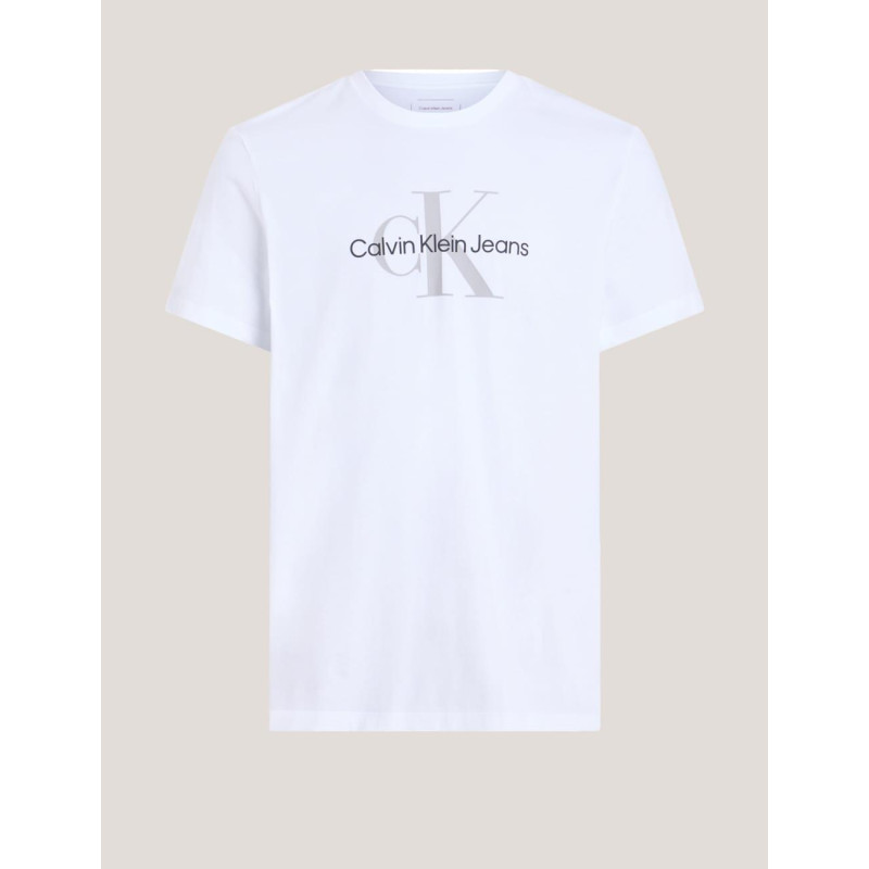 CAMISETA CALVIN KLEIN SS HERO MONOGRAM TEE 30S EU OPT BLANCO
