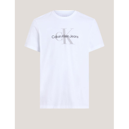 CAMISETA CALVIN KLEIN SS HERO MONOGRAM TEE 30S EU OPT BLANCO